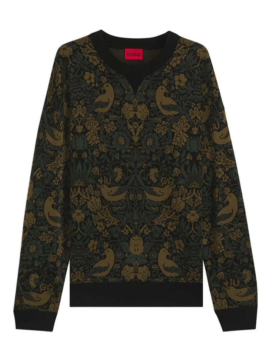 crew-neck patterned sneakers 2