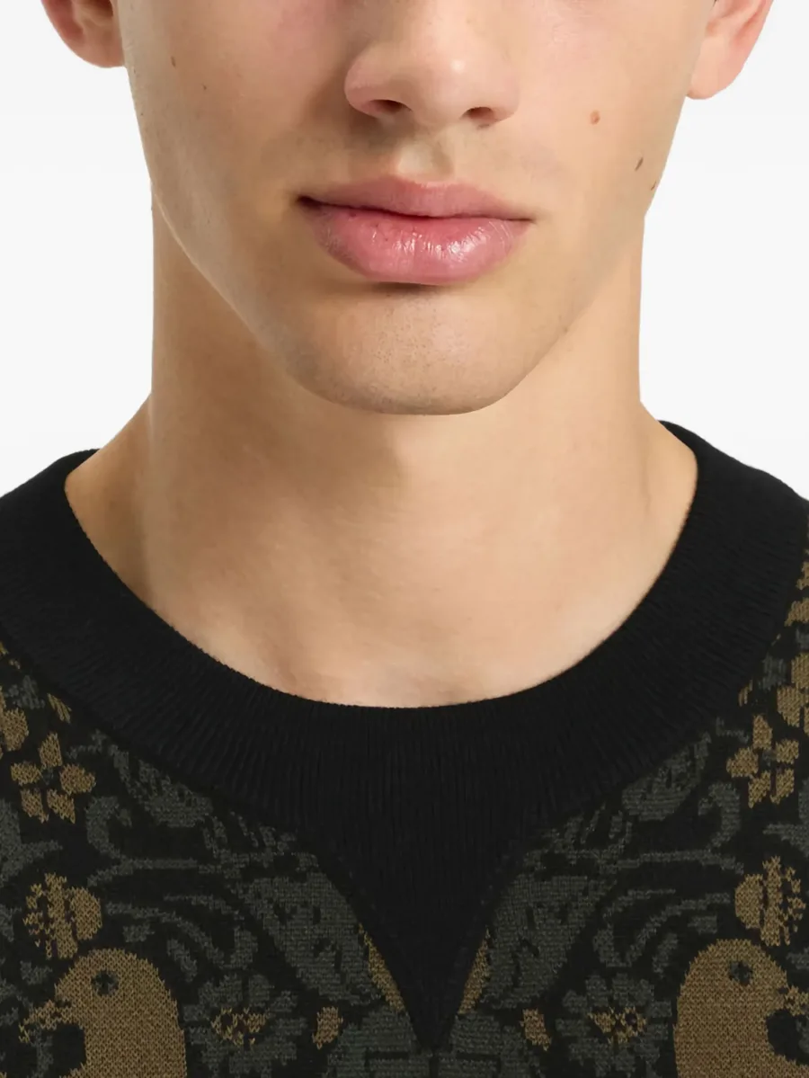 crew-neck patterned sneakers 7