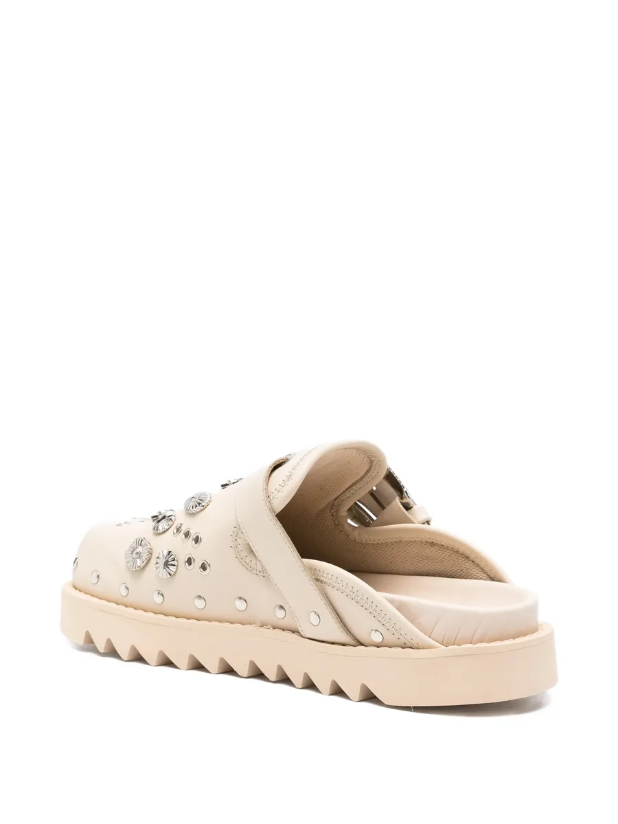 buckle-embellishment leather slippers 5