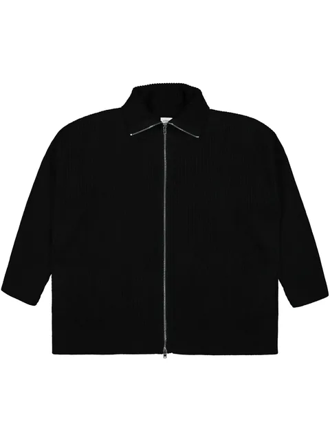 zip-up cardigan