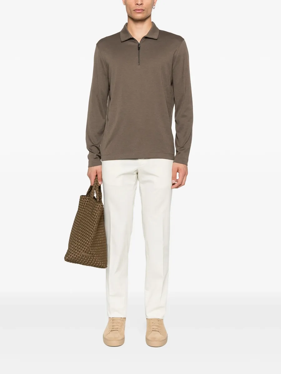 zip-neck long-sleeve sweater 4