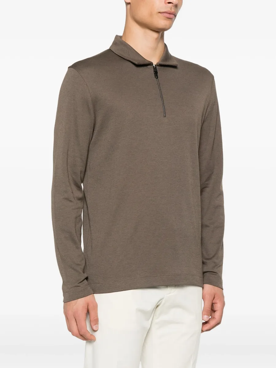 zip-neck long-sleeve sweater 6