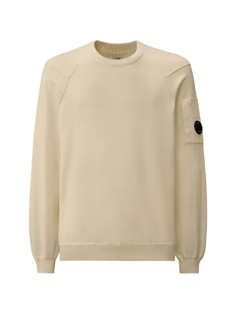 Lens-detail cotton sweater