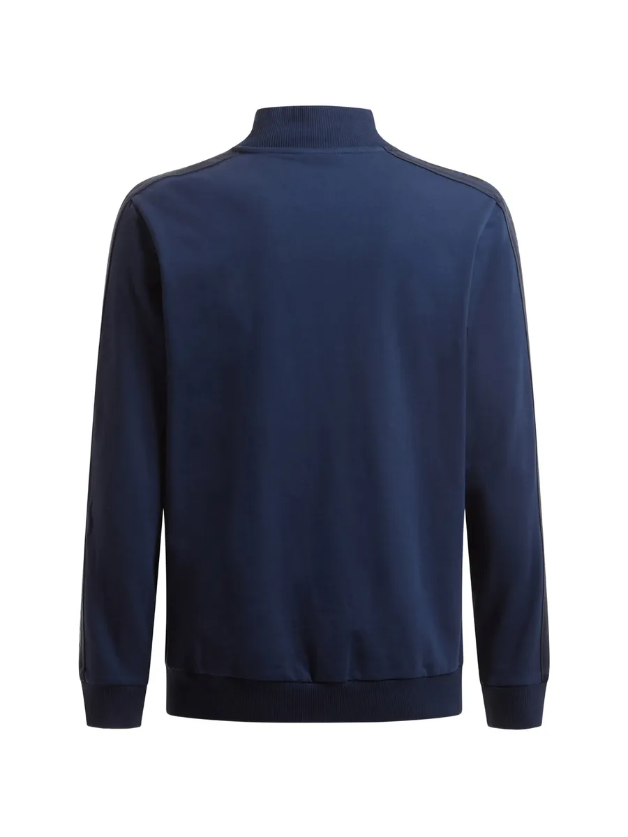 zip-up logo-tape sweatshirt 4