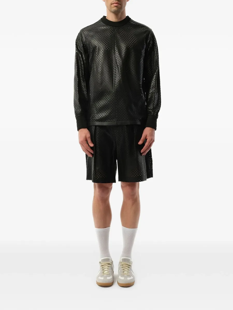 perforated leather sweatshirt 3