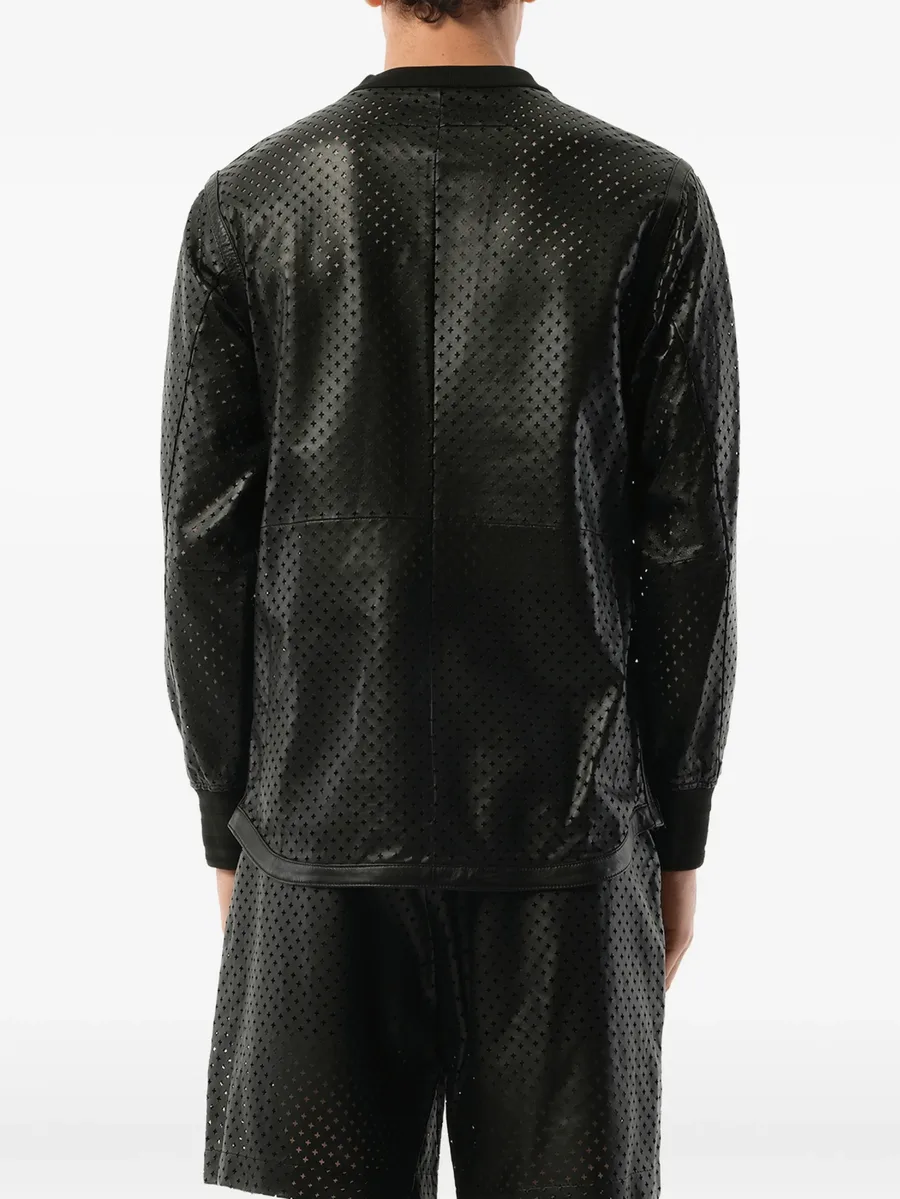 perforated leather sweatshirt 7