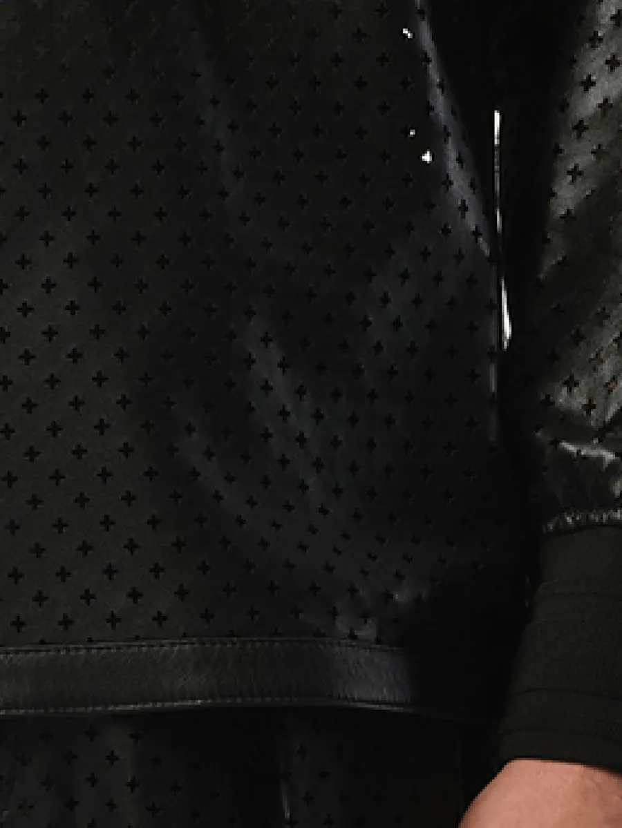 perforated leather sweatshirt 11