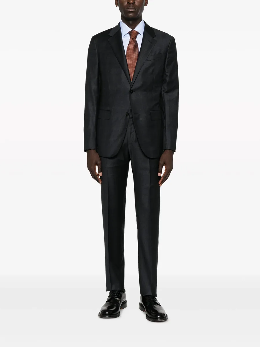 plaid-check single-breasted suit 3