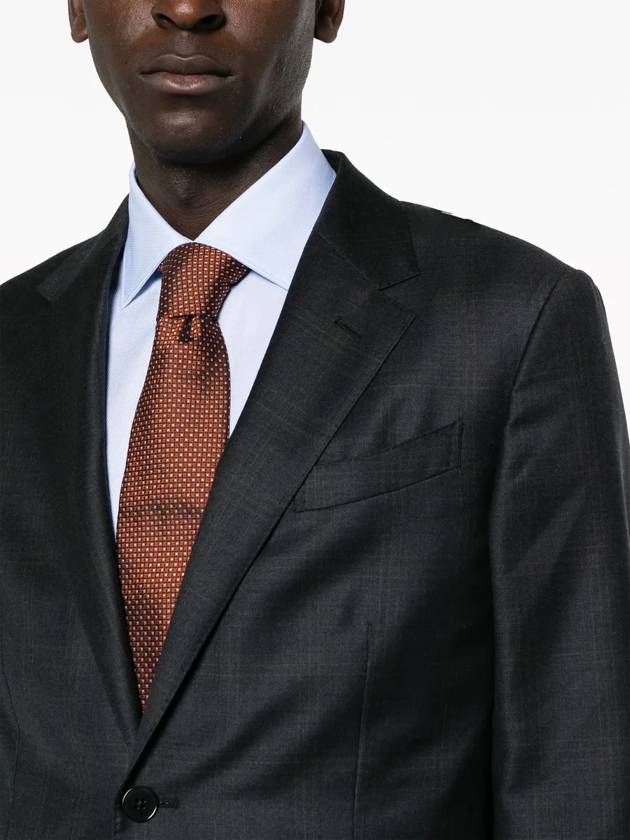plaid-check single-breasted suit 9