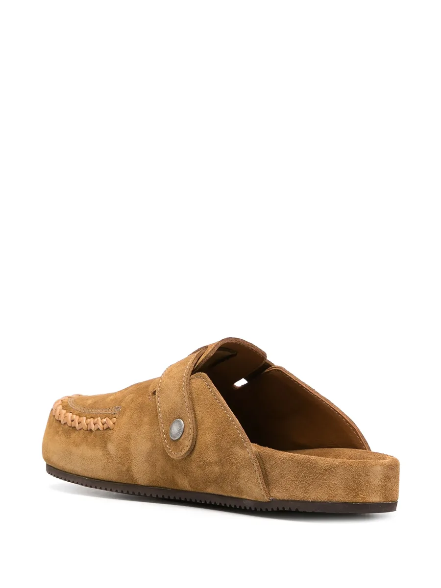 decorative-stitching suede slippers 6