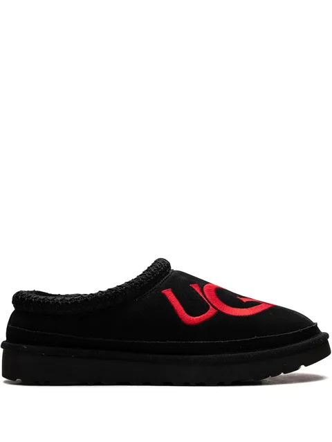 Tasman Logo "Black/Samba Red" slippers