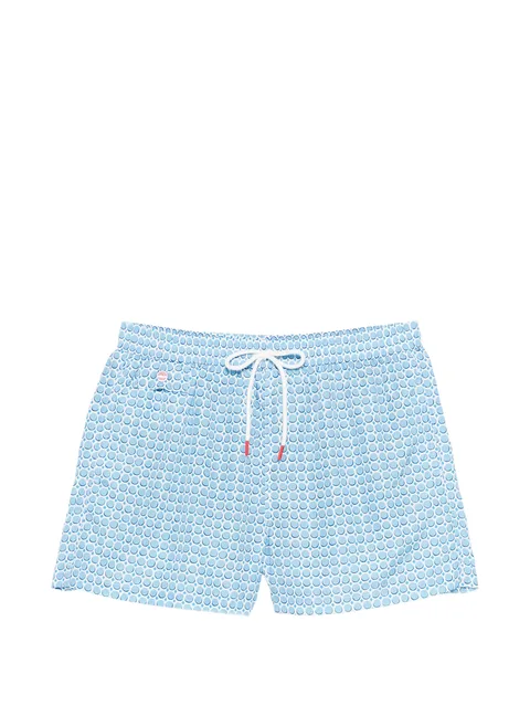 patterned swim shorts