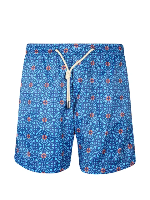 Vendicari geometric-print drawstring swim shorts