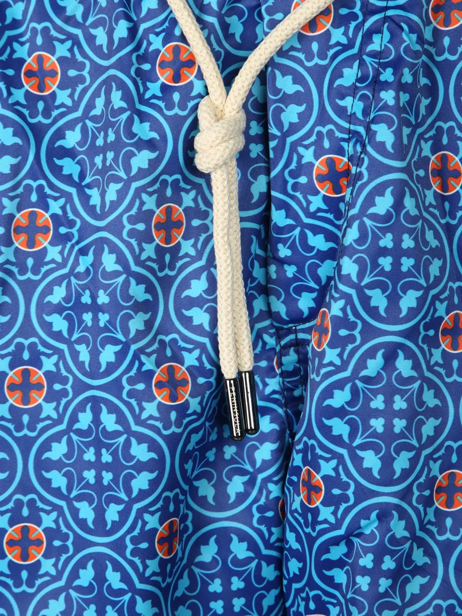 Vendicari geometric-print drawstring swim shorts 6