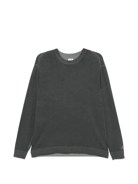 cotton Crepe Double Dyed crewneck sweater