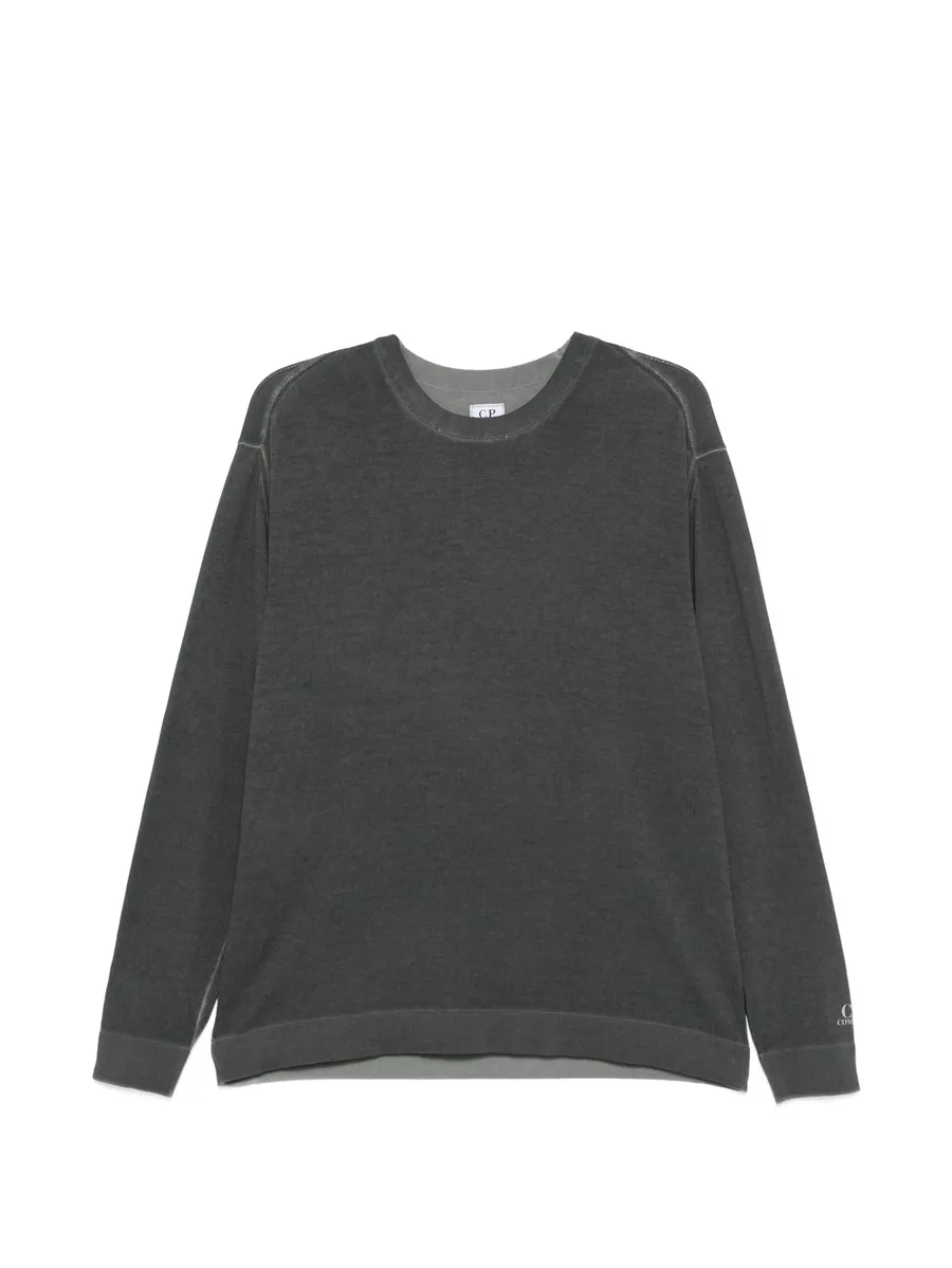 cotton Crepe Double Dyed crewneck sweater 2