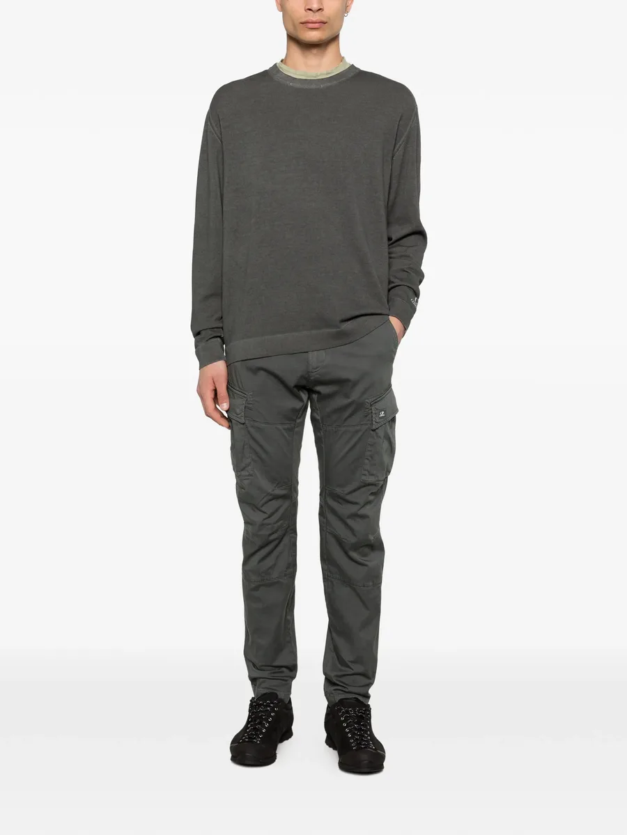 cotton Crepe Double Dyed crewneck sweater 3