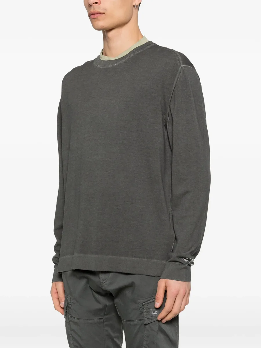 cotton Crepe Double Dyed crewneck sweater 6