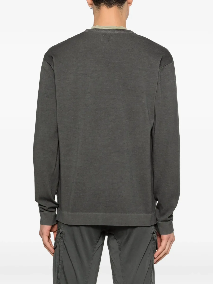 cotton Crepe Double Dyed crewneck sweater 7