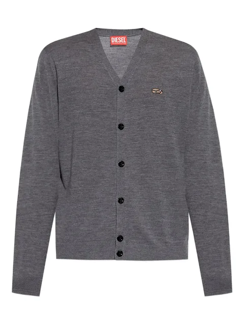 buttoned V-neck cardigan