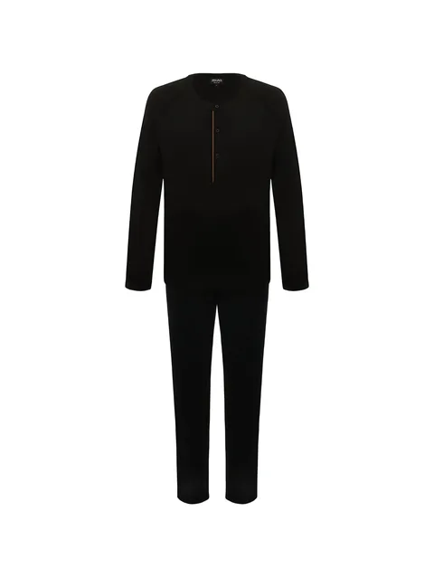 buttoned henley pajamas