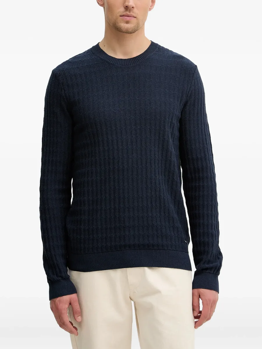 textured long-sleeve jumper 2