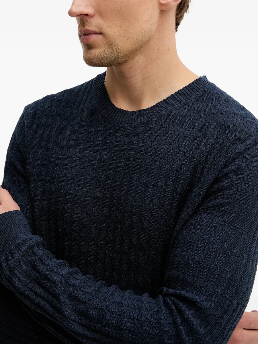 textured long-sleeve jumper 8