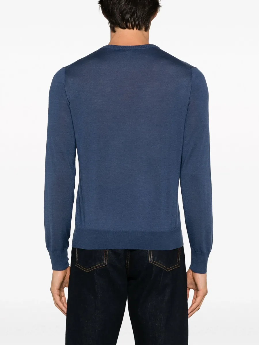 fine-knit crew-neck jumper 8