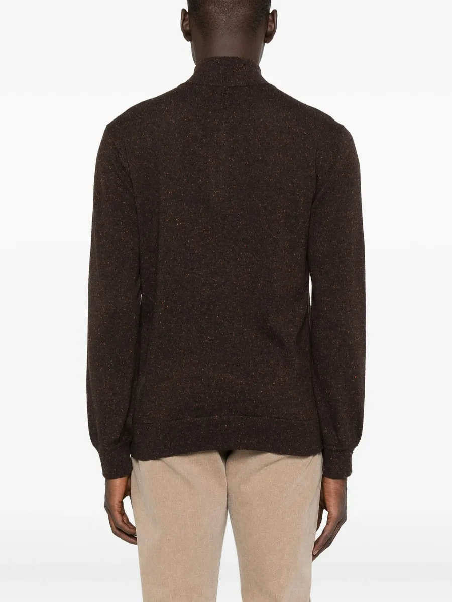 half-zip speckled wool sweater 8