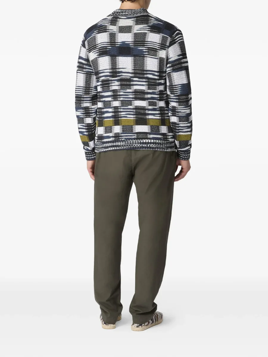 checked-pattern cardigan 6