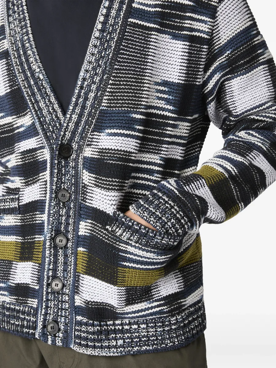 checked-pattern cardigan 7