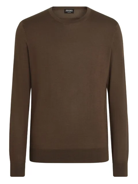 mélange crew-neck sweater