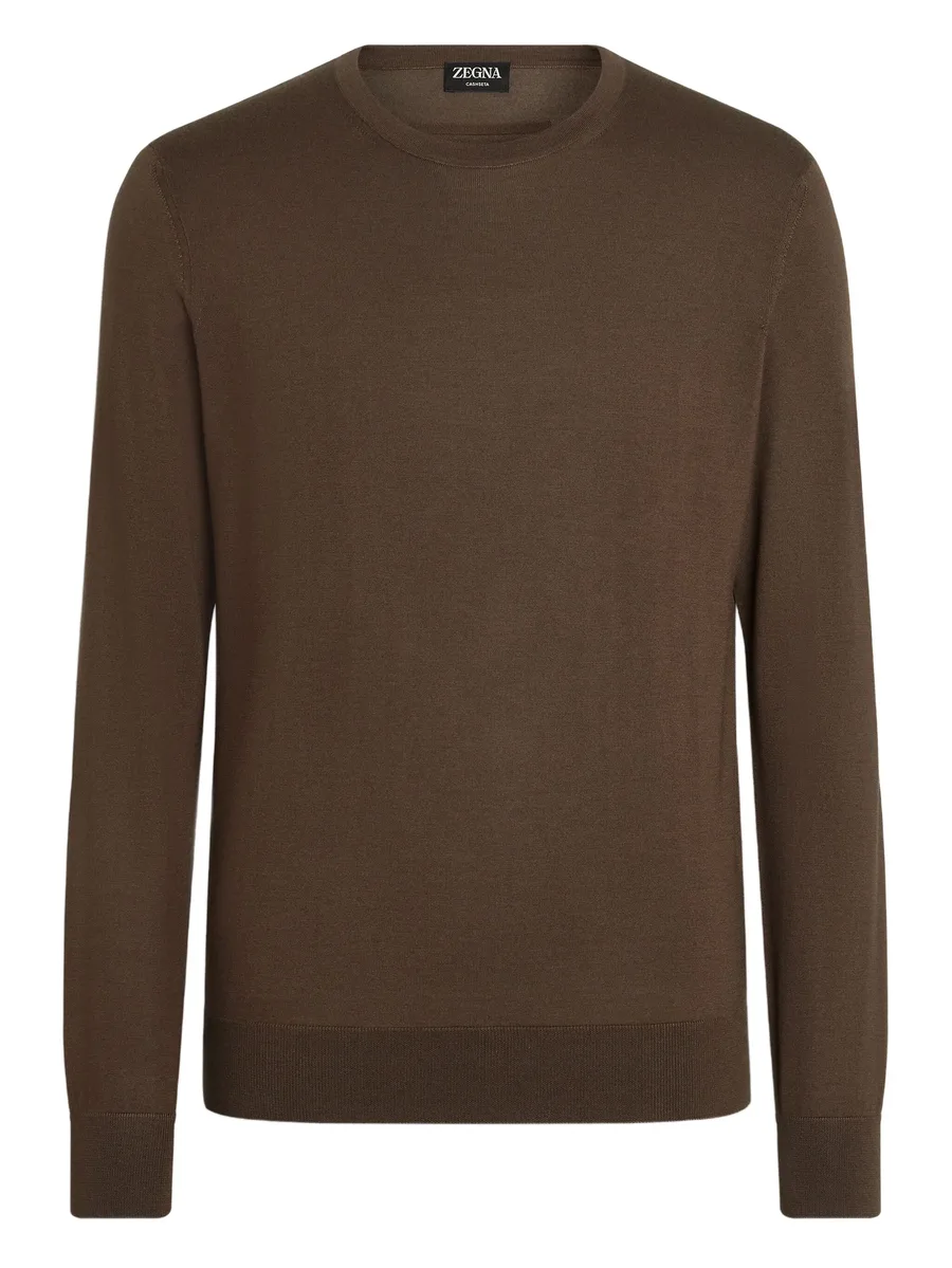 mélange crew-neck sweater 2