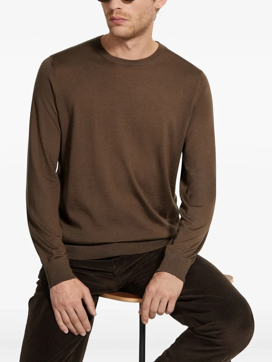 mélange crew-neck sweater 9