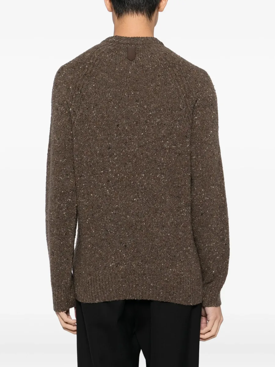 speckled crew-neck sweater 8