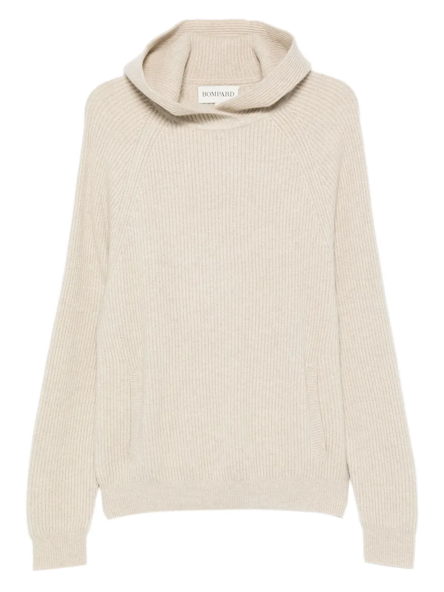 ribbed-knit hooded sweater 2