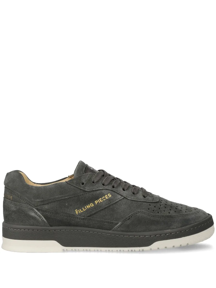 logo-print suede sneakers 2