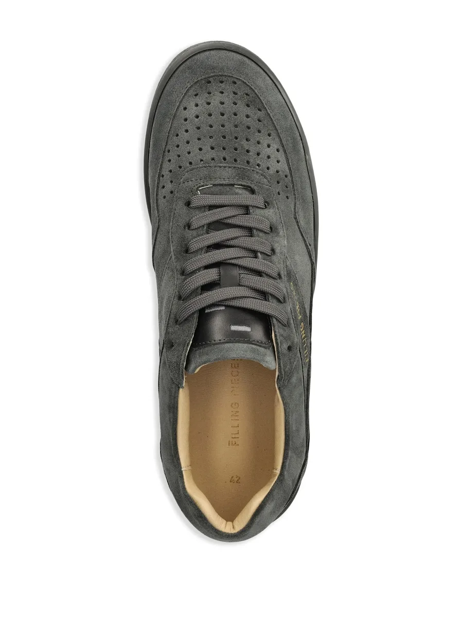 logo-print suede sneakers 8