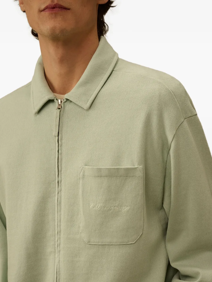 Combed Jersey 10/2 boxy zip sweatshirt 10