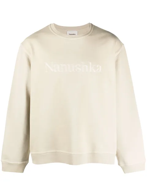 logo-embroidered cotton sweatshirt