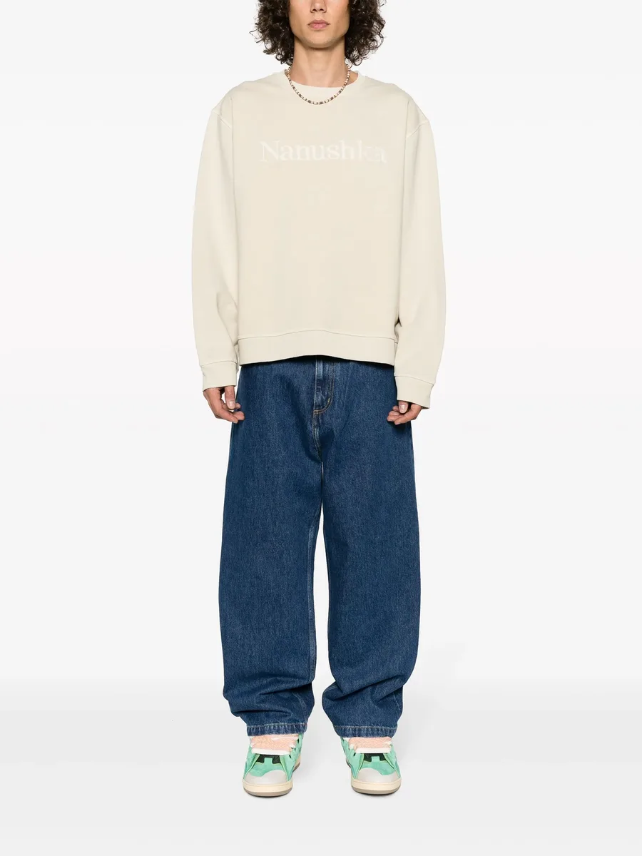 logo-embroidered cotton sweatshirt 4