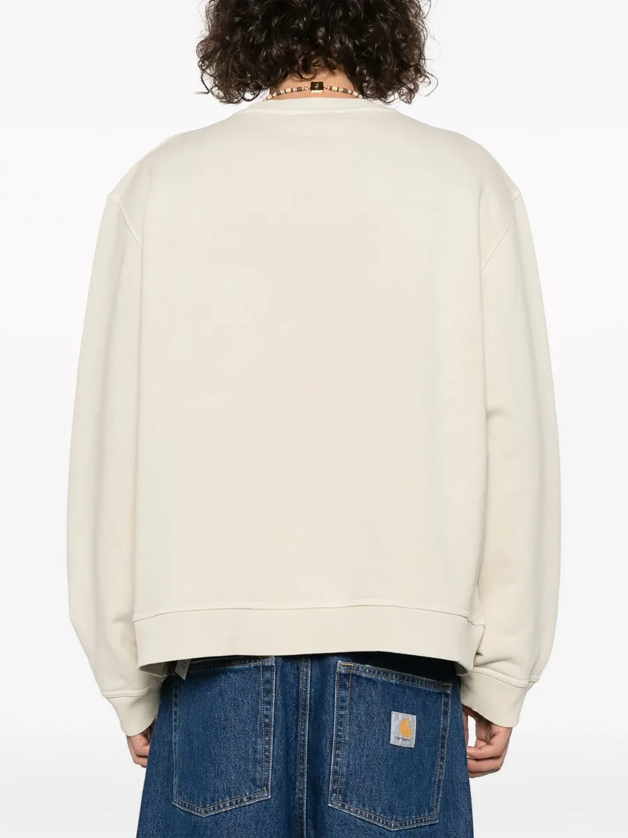 logo-embroidered cotton sweatshirt 10
