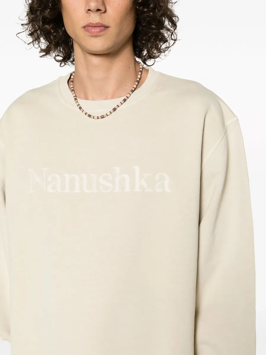 logo-embroidered cotton sweatshirt 12