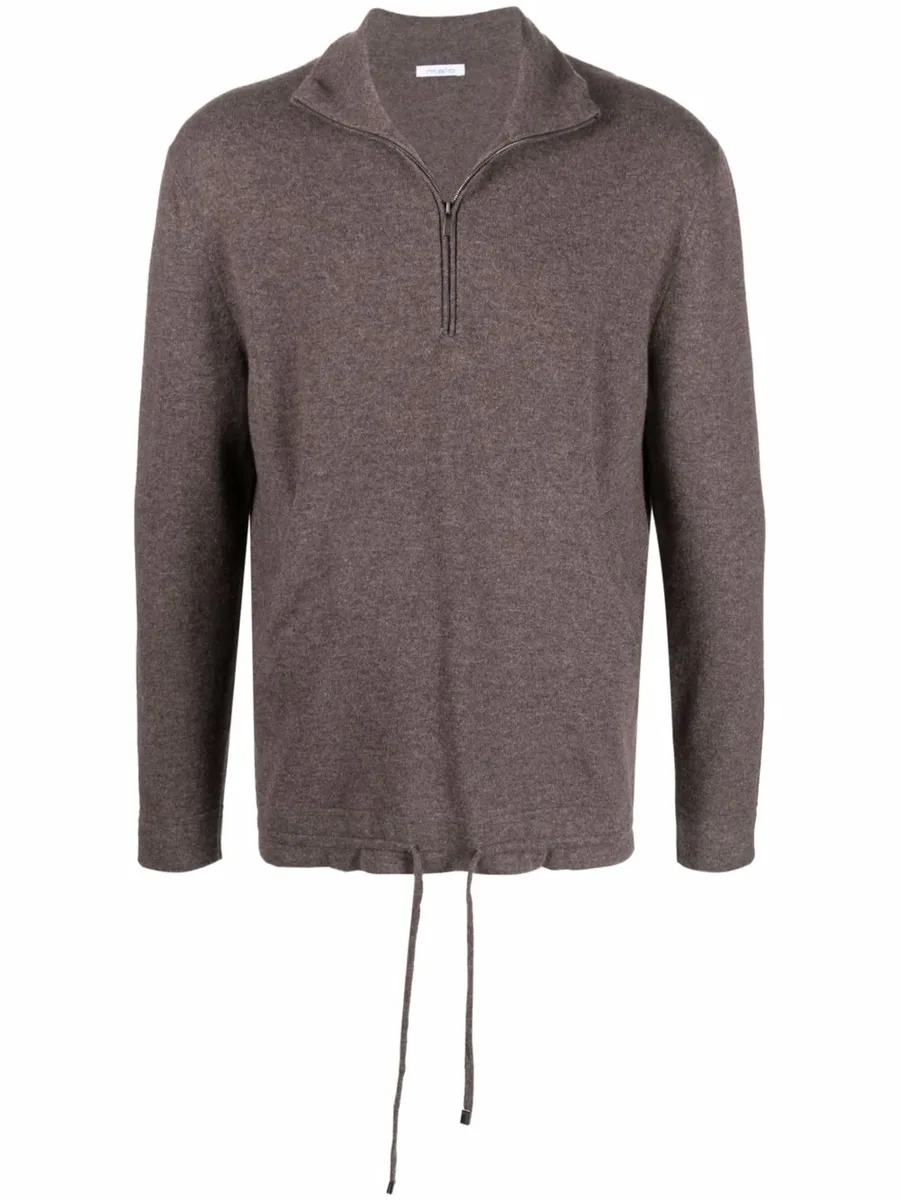 zip placket cashmere pullover 2