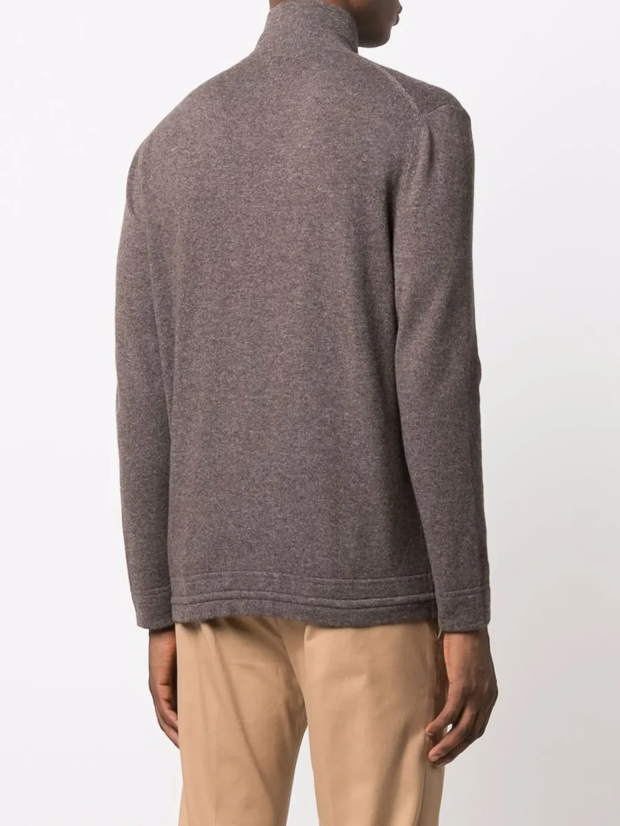 zip placket cashmere pullover 7
