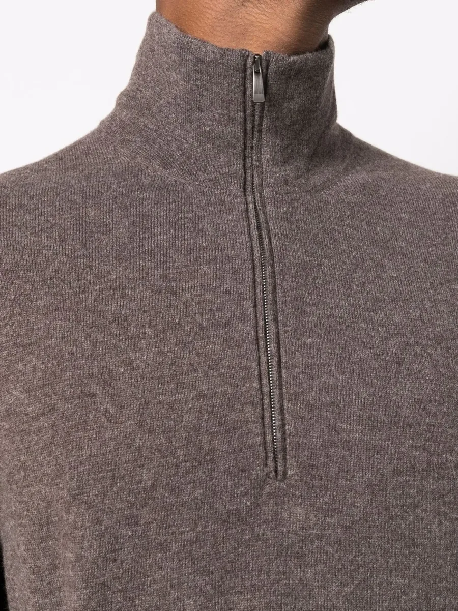 zip placket cashmere pullover 10