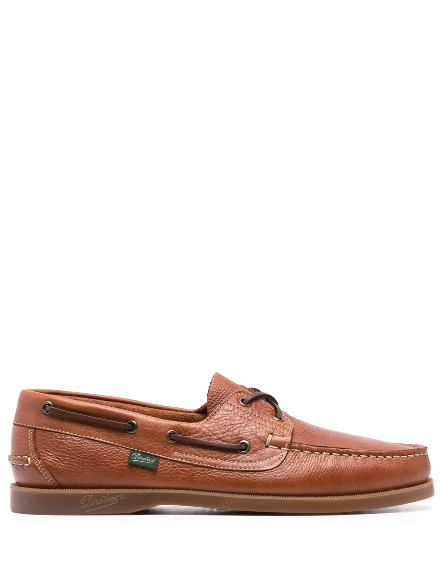 Barth lace-up leather boat shoes 2