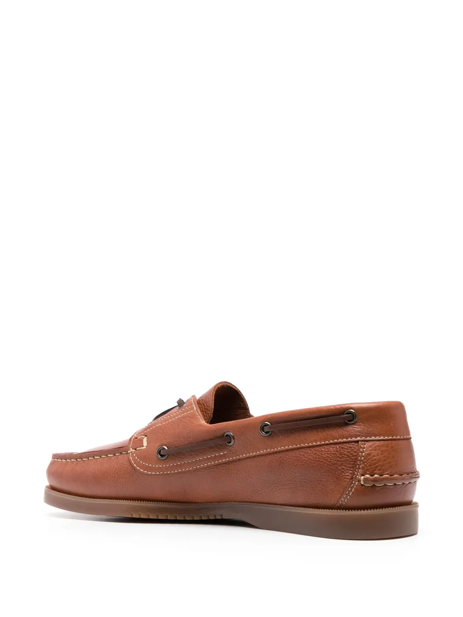 Barth lace-up leather boat shoes 5