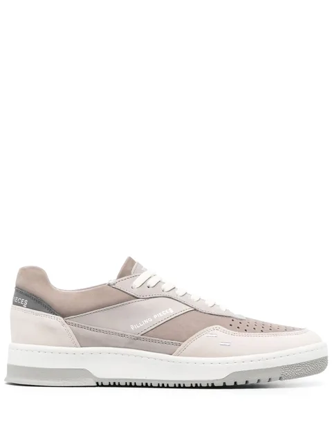 logo-print suede sneakers