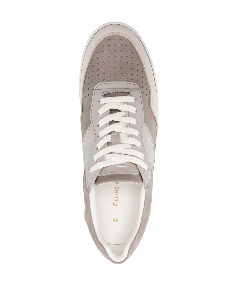 logo-print suede sneakers 8